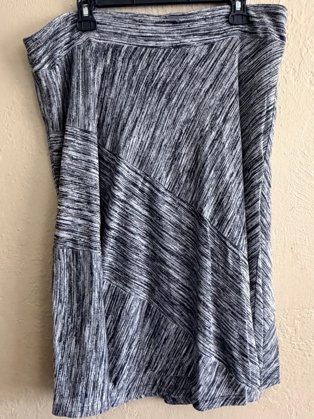 Zac & Rachel Grey Marled Paneled Midi Skirt
